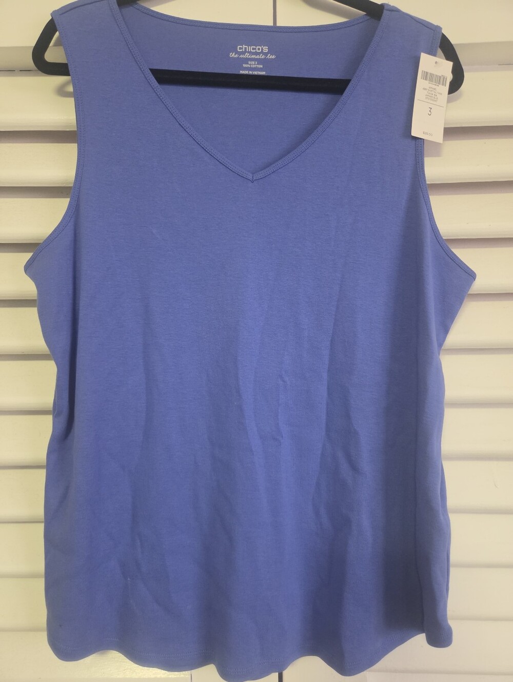 Chico's Sleeveless V-Neck Tank Top in Periwinkle